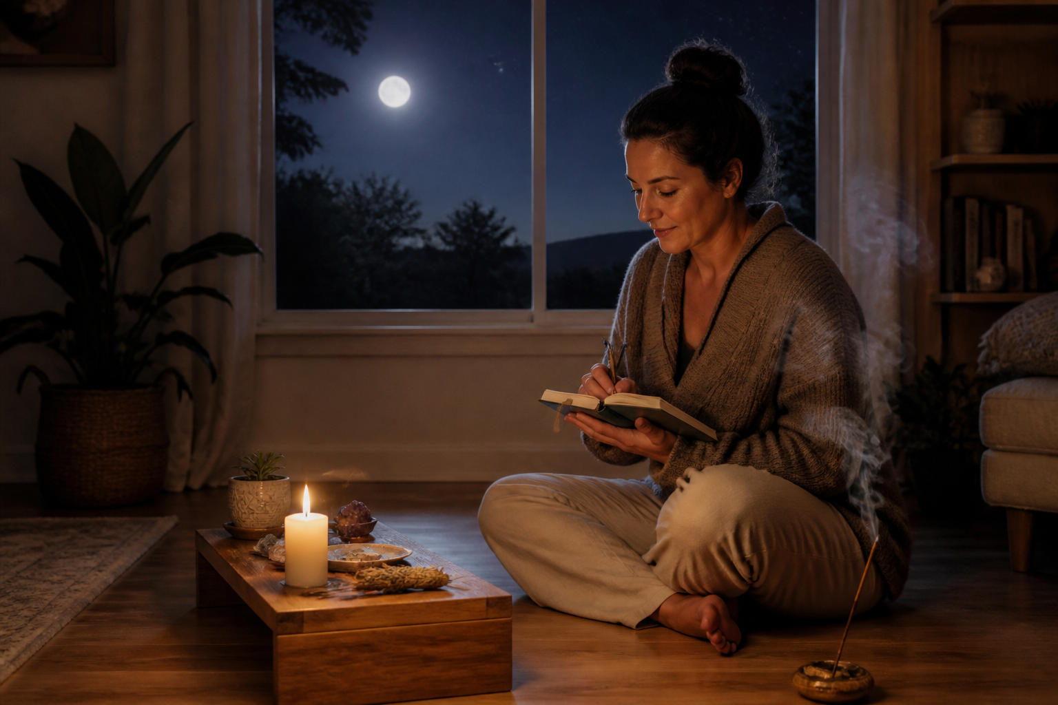 Rituel de pleine lune : idées simples pour poser ses intentions